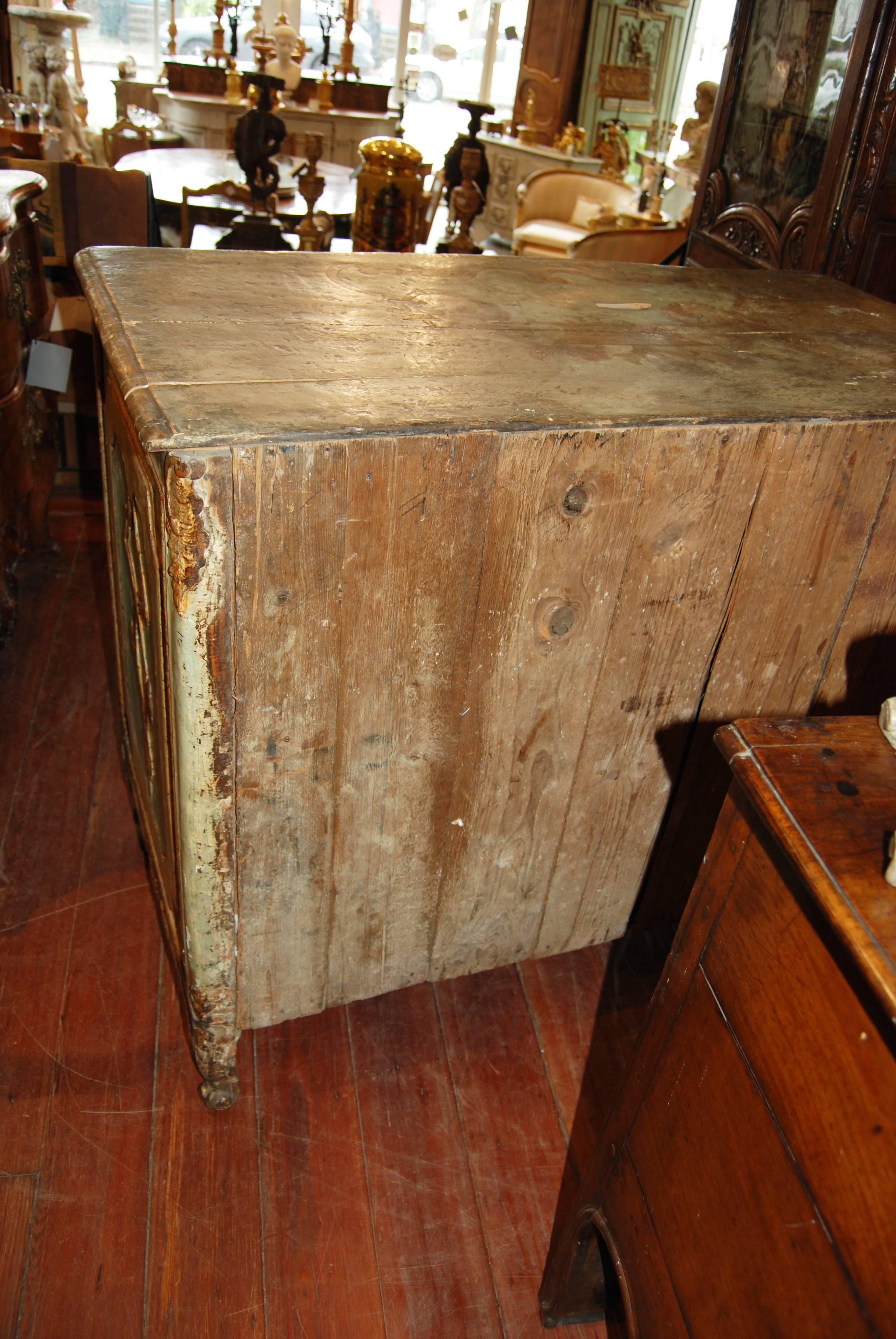 19th Century Painted Genovese Commode In Fair Condition In New Orleans, LA