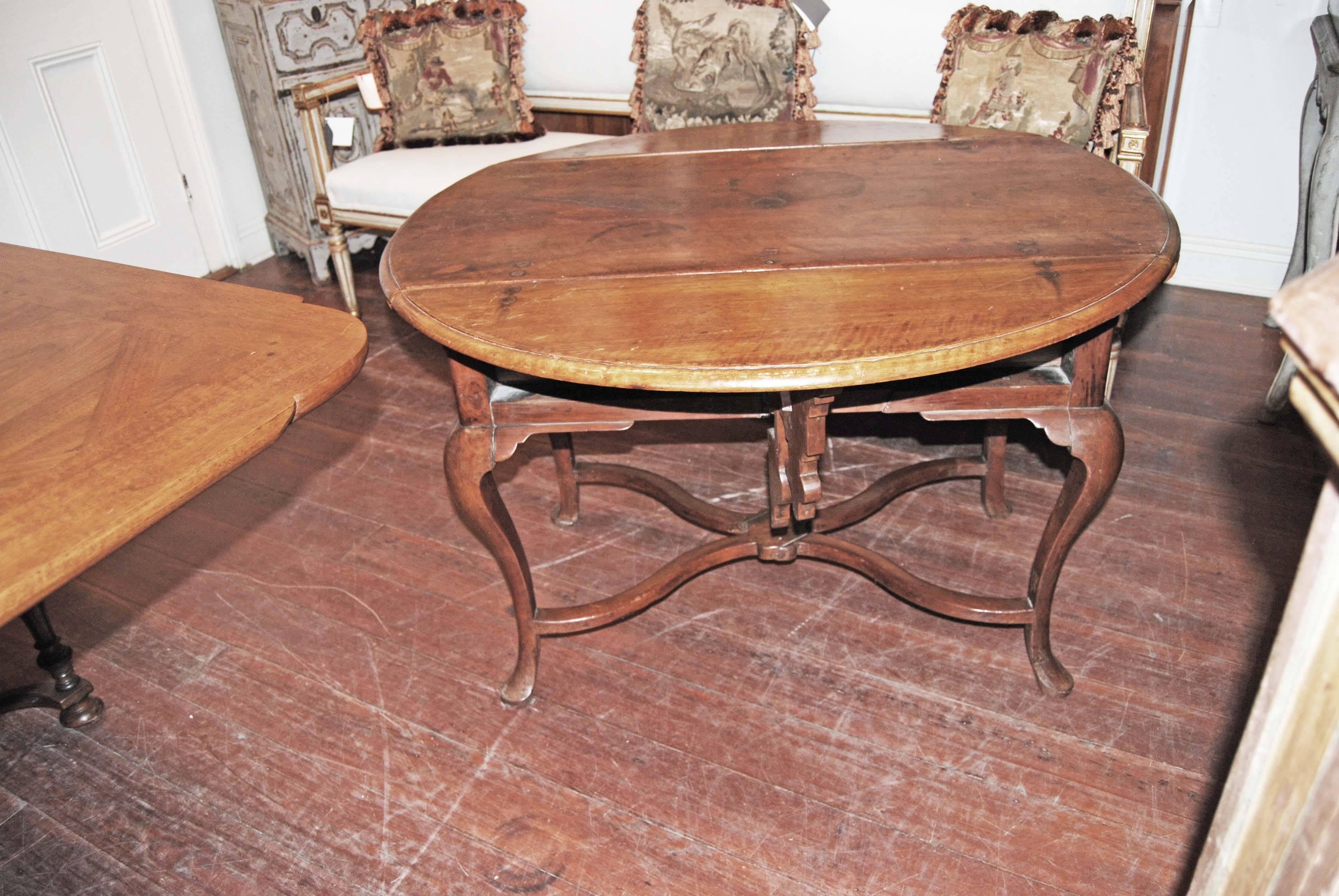 19th century walnut drop leaf table.