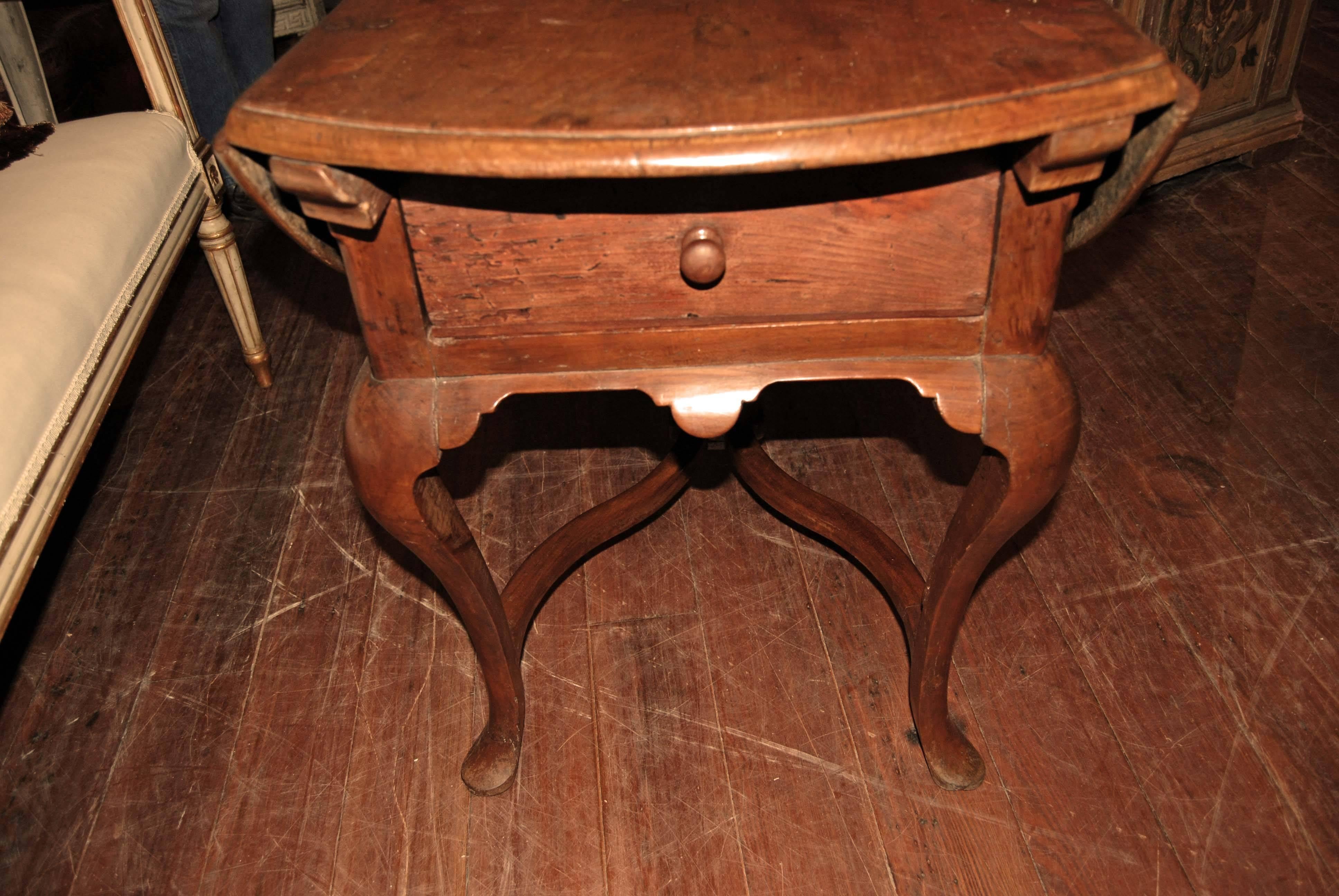 19th Century Walnut Drop Leaf Table For Sale 1