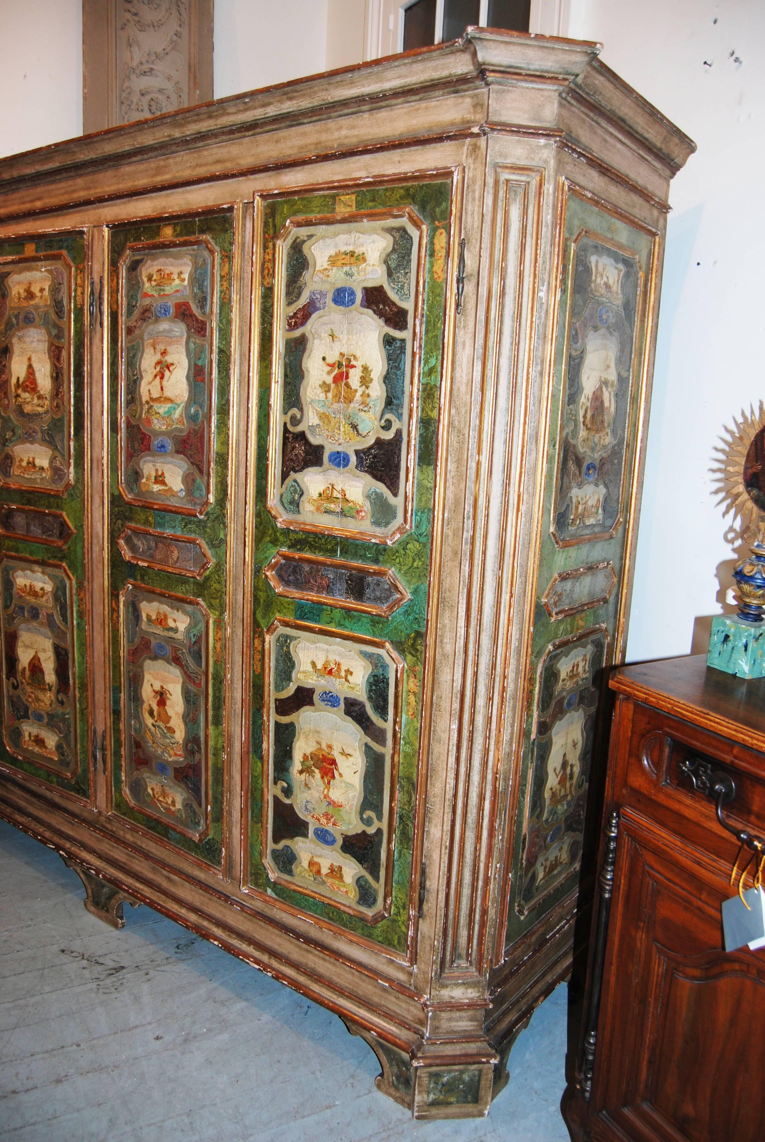 French 19th Century Venetian Armoire For Sale