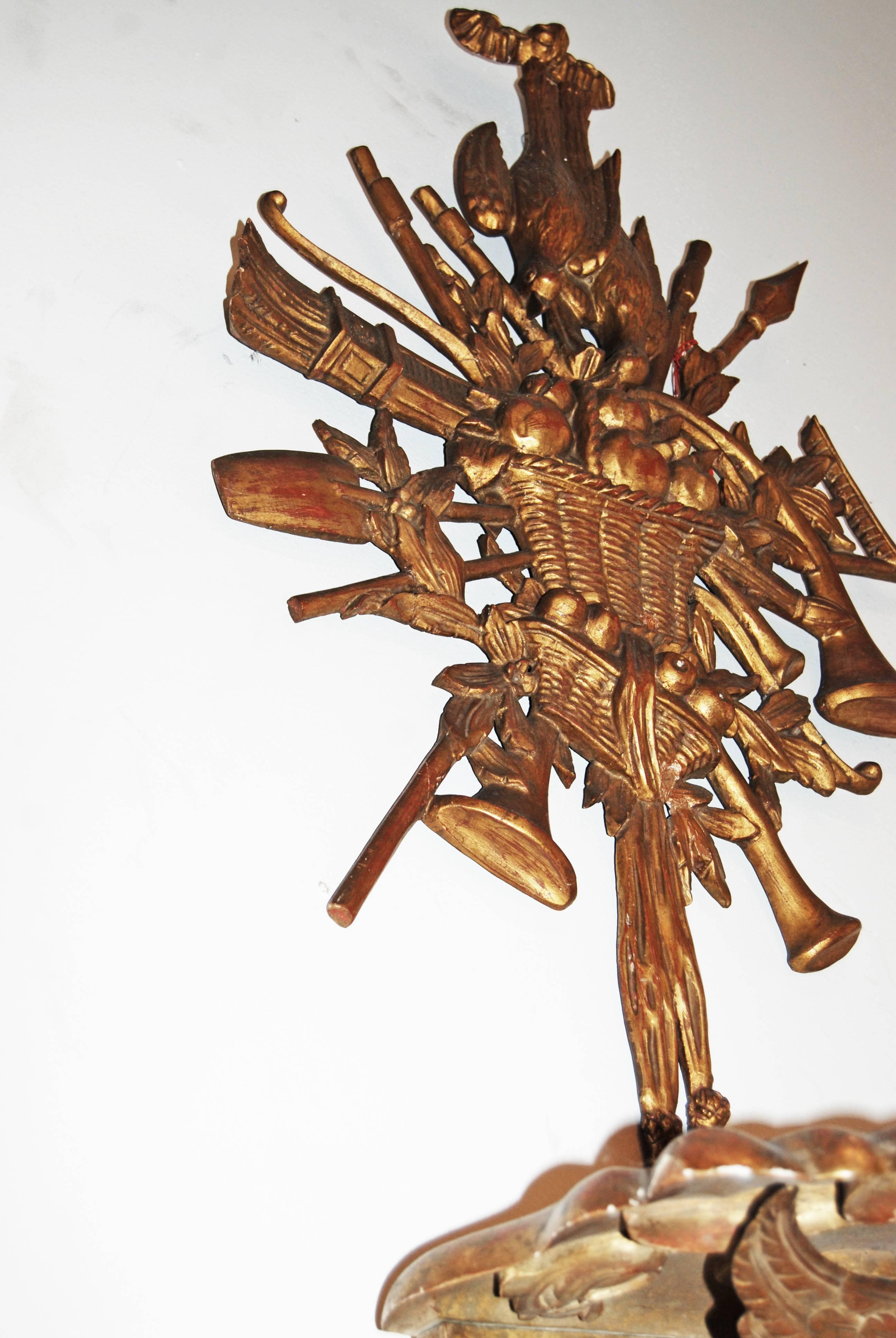 Fin du XIXe siècle Appliques bois doré Belle Époque en vente