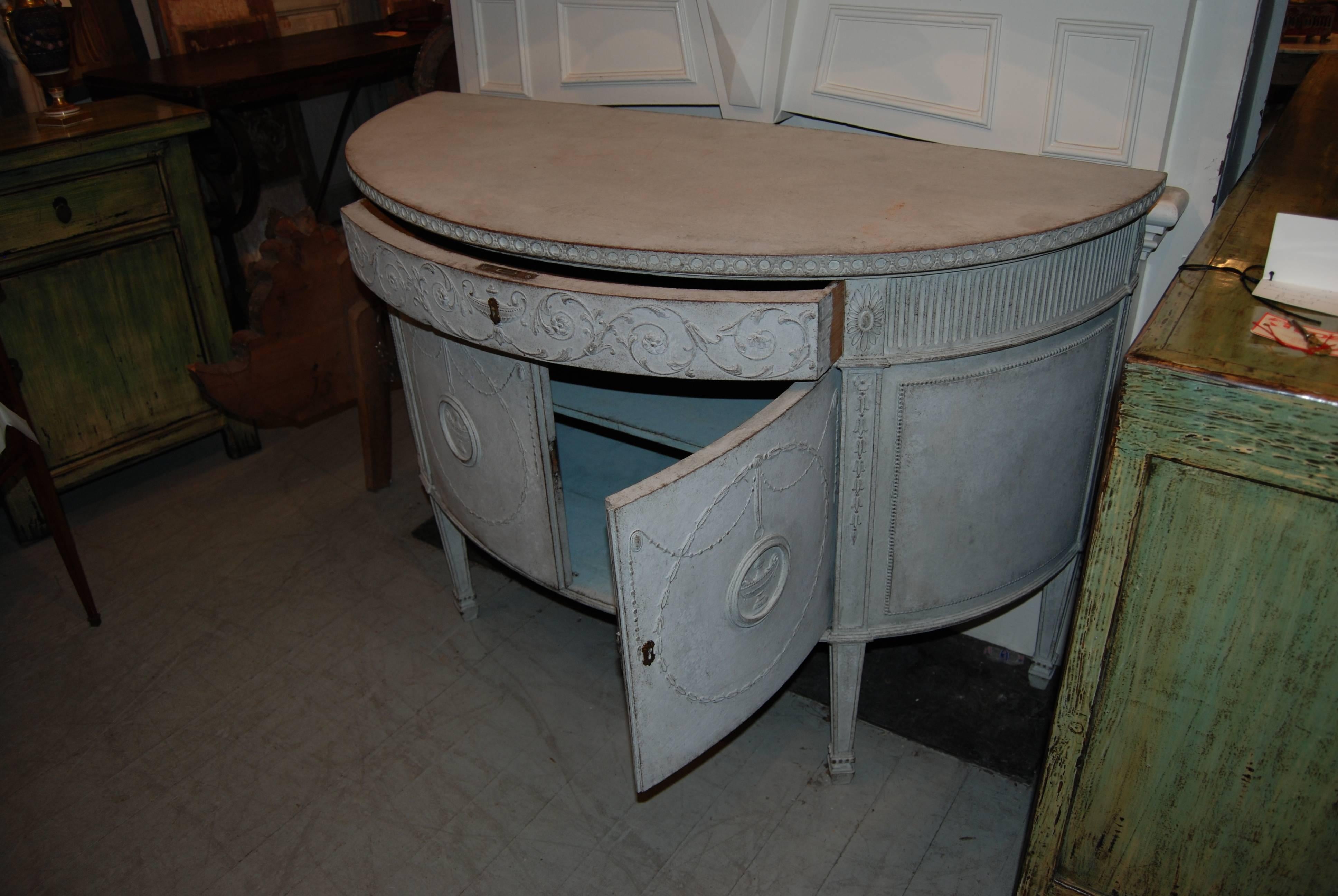 19th Century Demilune Buffet In Good Condition In New Orleans, LA