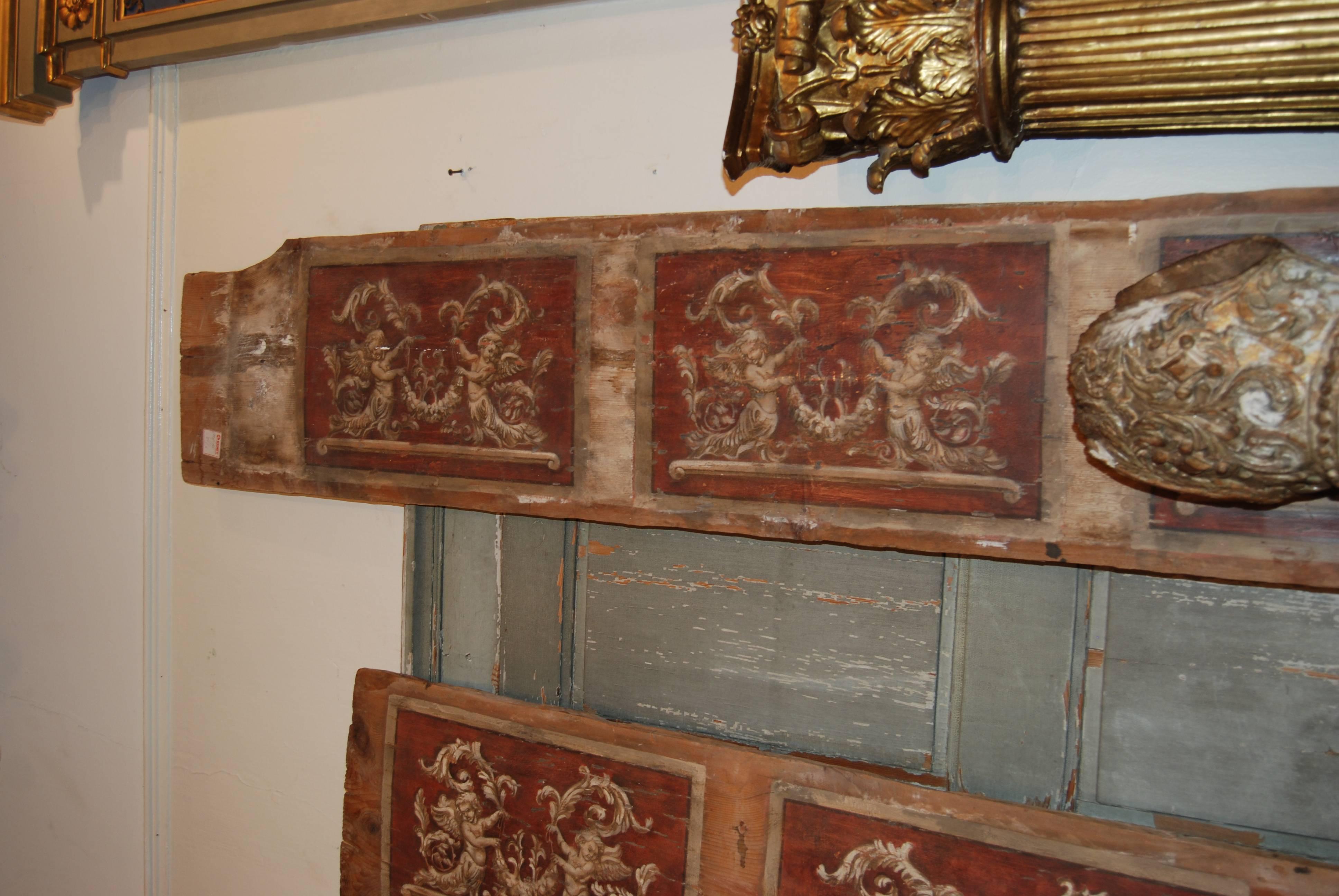 Set of Four 18th Century Architectural Venetian Boiserie Panels In Good Condition In New Orleans, LA