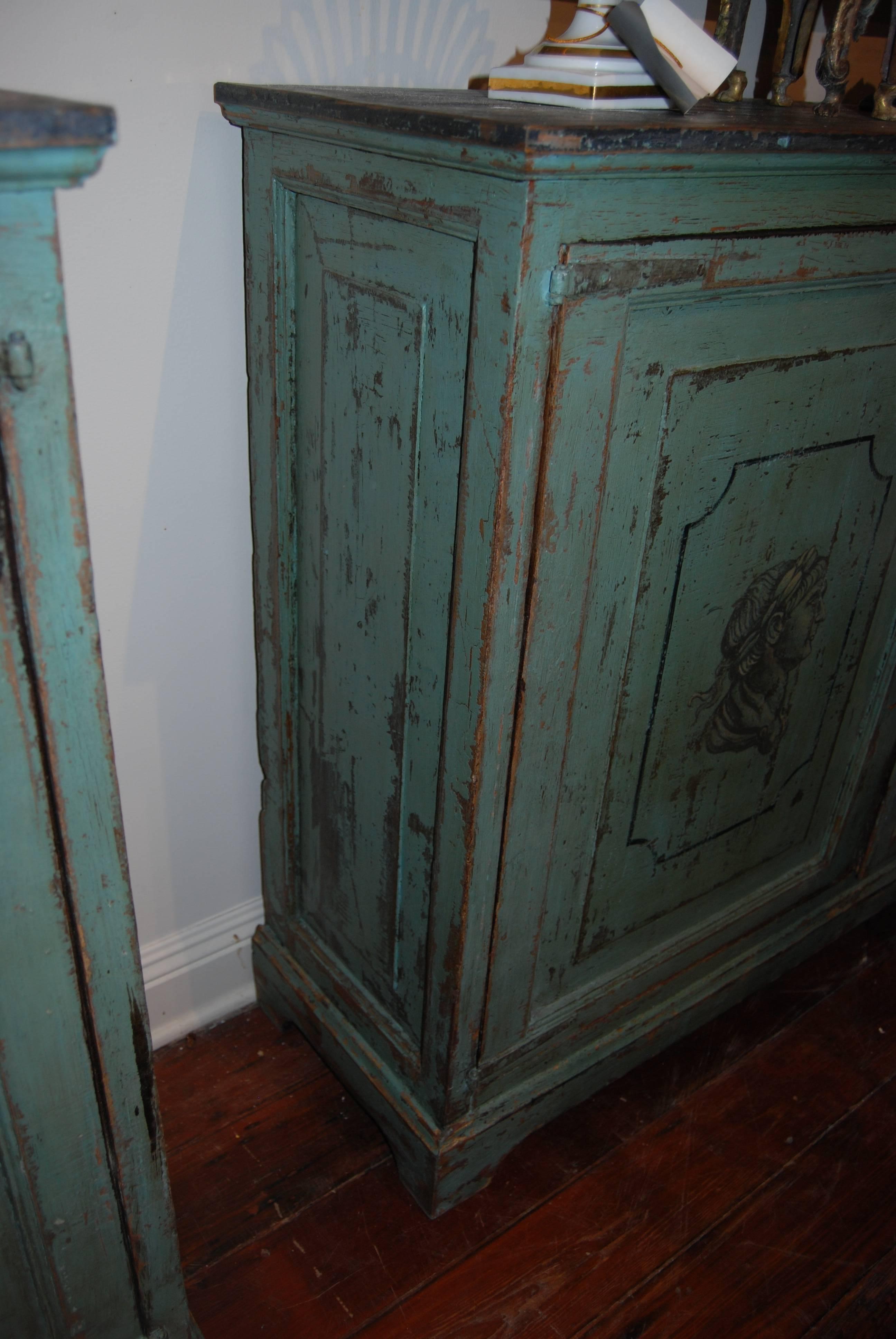 Pair of 19th Century Painted Buffets In Good Condition In New Orleans, LA