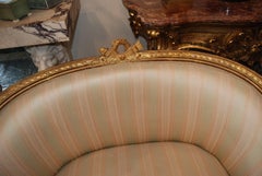 Exceptional Pair of Carved and Gilded Marquis Armchairs