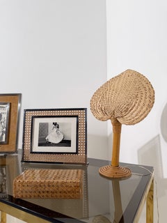 Mid-20th Century Rectangular Box in Lucite and Cane Webbing, Dior Home Style, 70