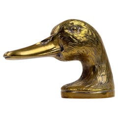 Décapsuleur vintage en forme de tête d'animal, style Gucci, canard sculptural en laiton