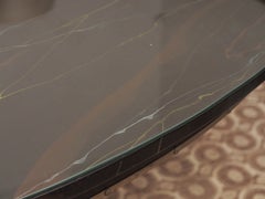 Dining Table with Faux Marble Plateau Attributed to Renzo Rutili