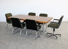 table à manger vintage  table de conférence  bureau  1960s