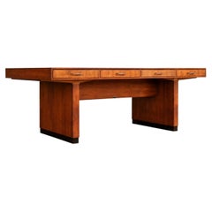 Vintage Teak Desk by Clausen & Maerus, Roll-Front, Netherlands, 1960s