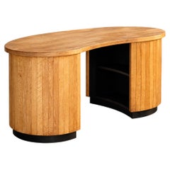 rare art deco oak desk