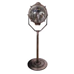 1920s Industrial Searchlight Floor Lamp