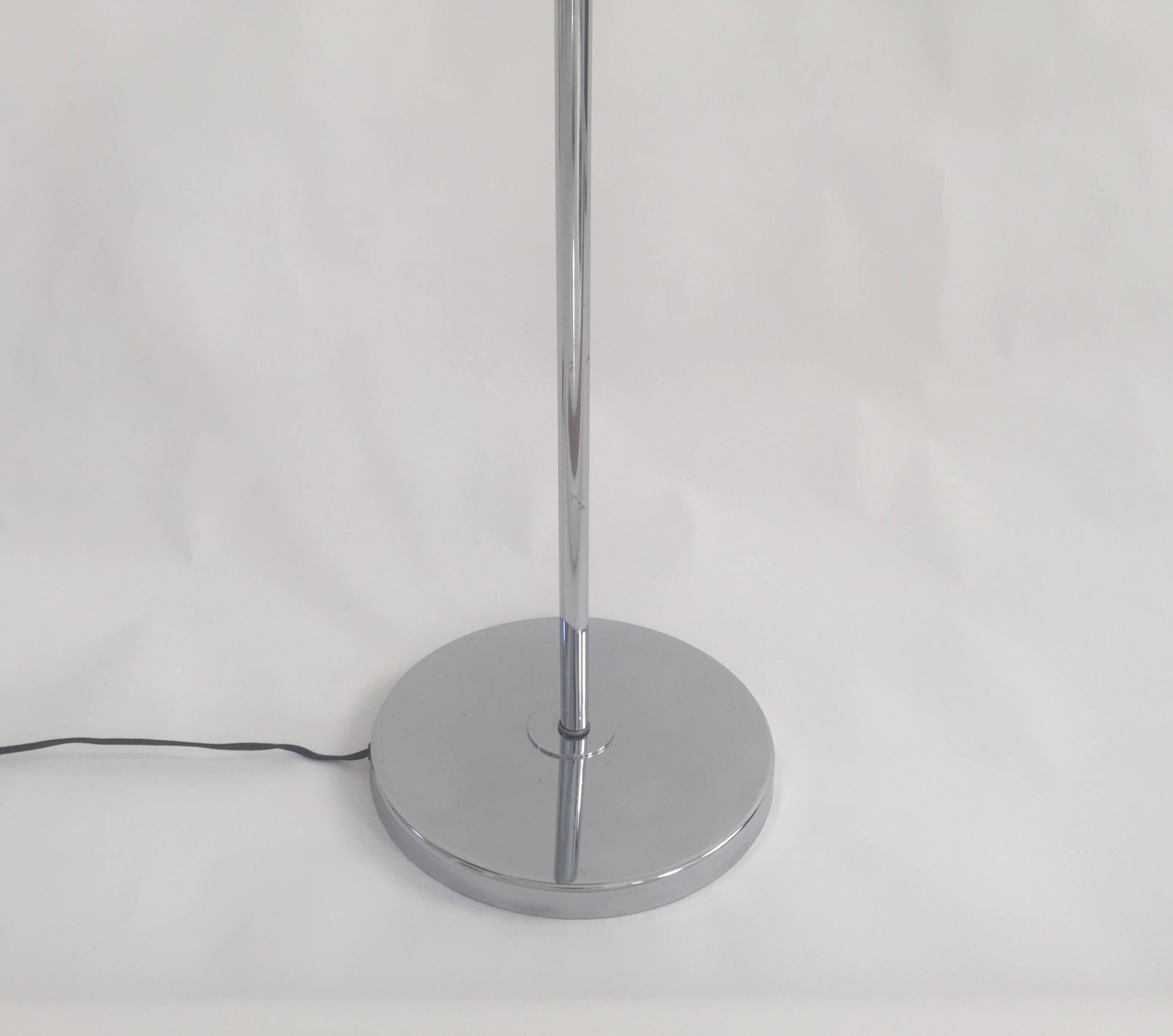 Mid-Century Modern 1970s Modernist Chrome Floor Lamp