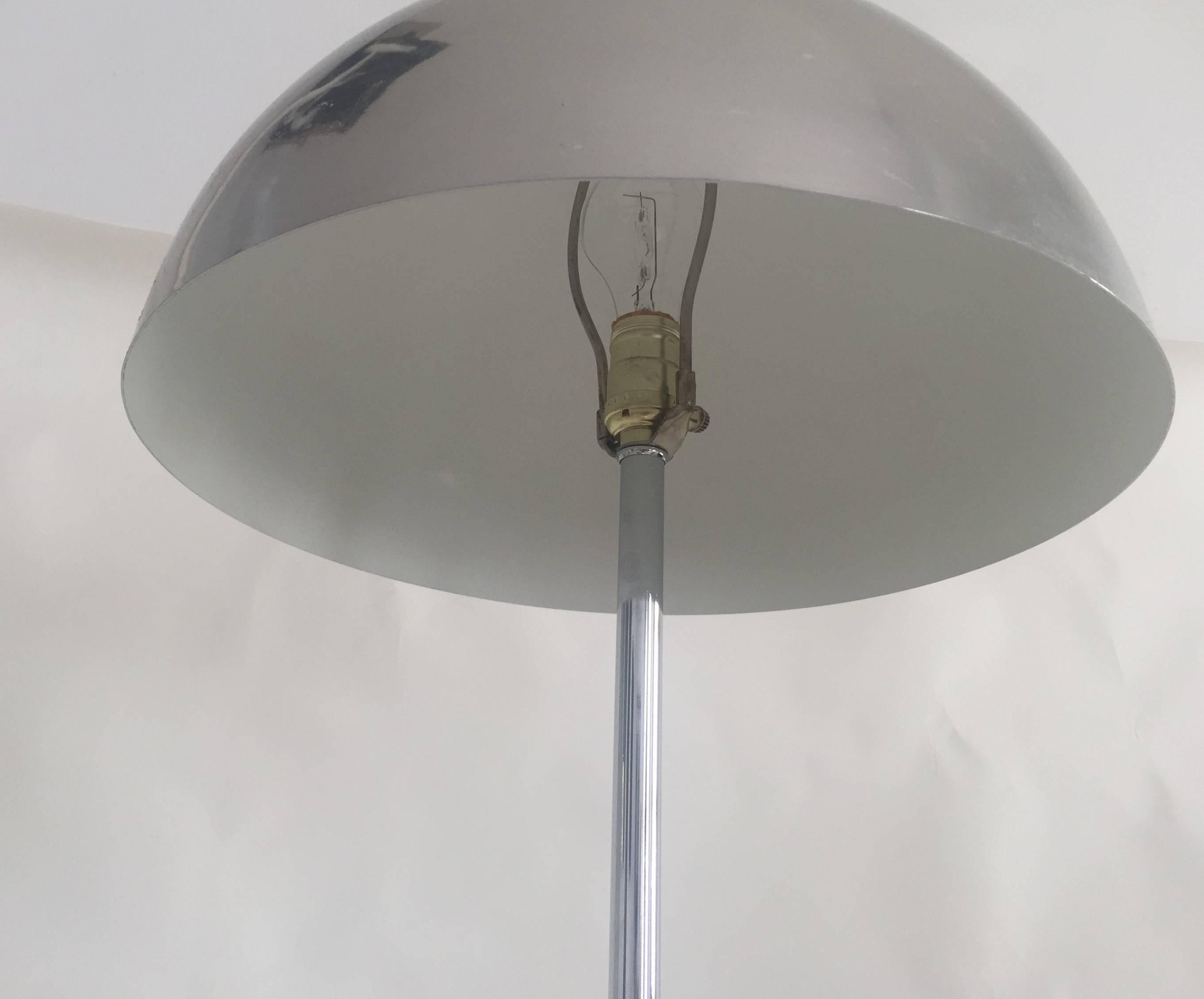 American 1970s Modernist Chrome Floor Lamp