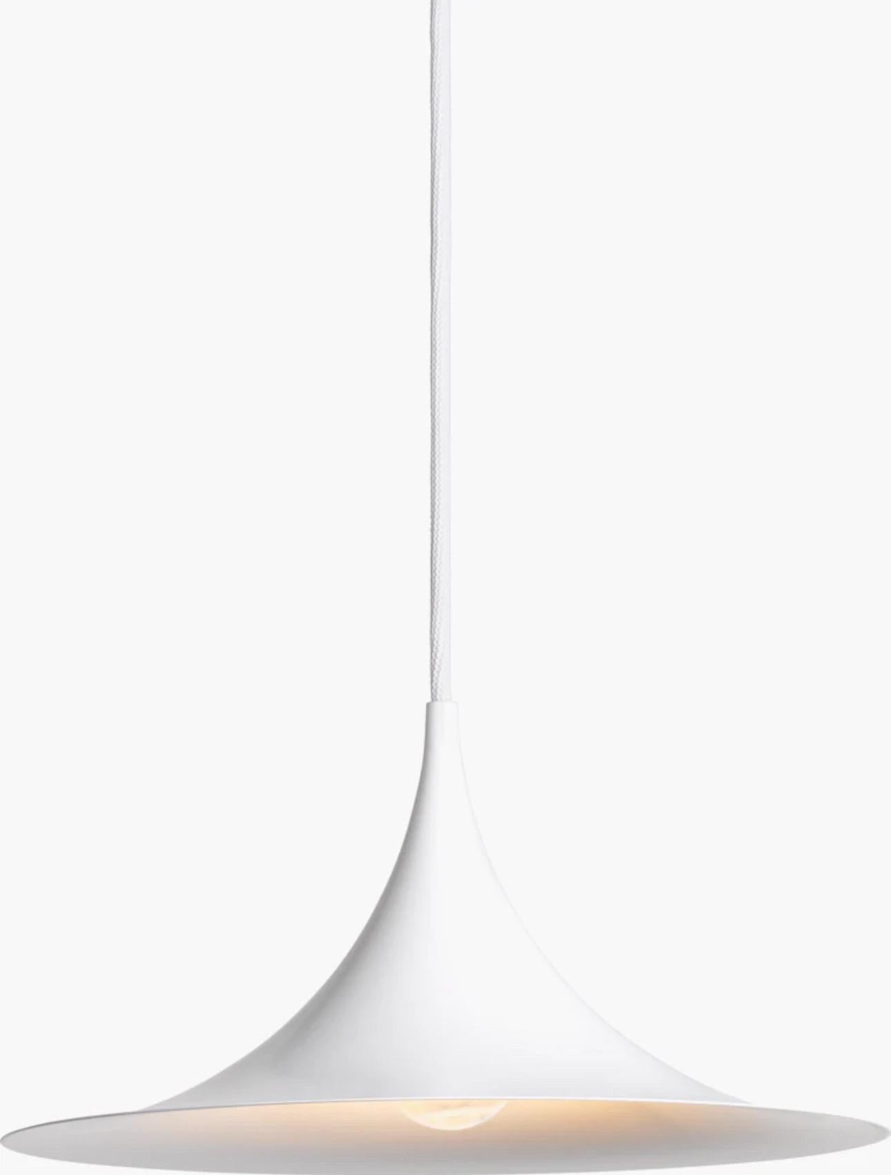 Danish Minimalist White Pendant Light Fixture by Fog & Mørup For Sale