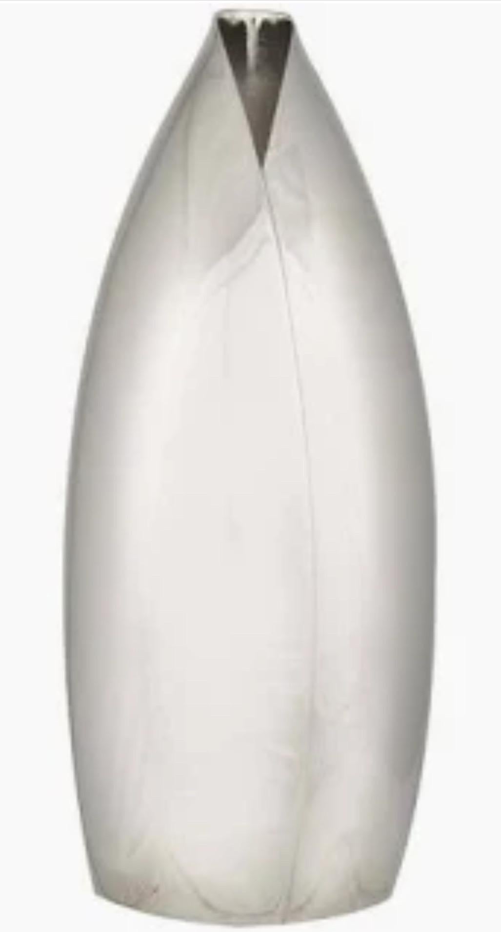 F.A.L.A. Guido Niest Lega Argentata Skulpturale versilberte Vase im Angebot 1