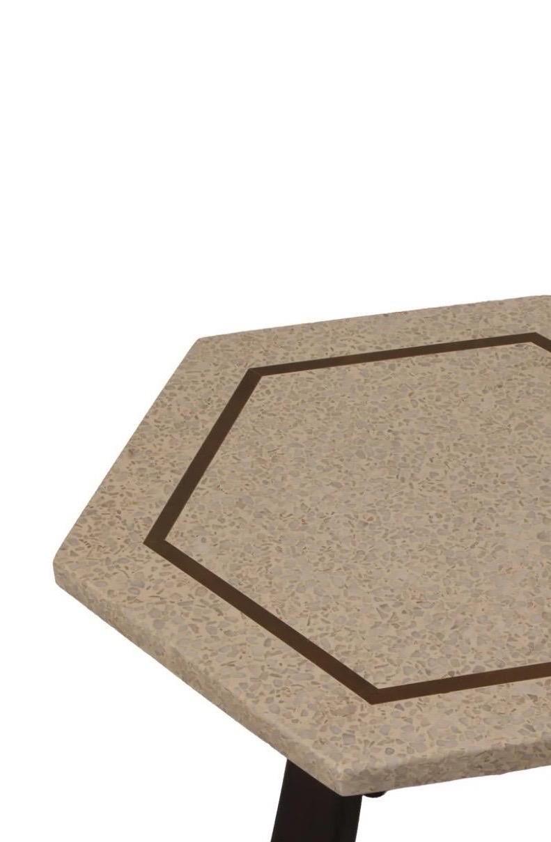 Mid-Century Modern Harvey Probber Terrazzo & Mahogany Side Table For Sale