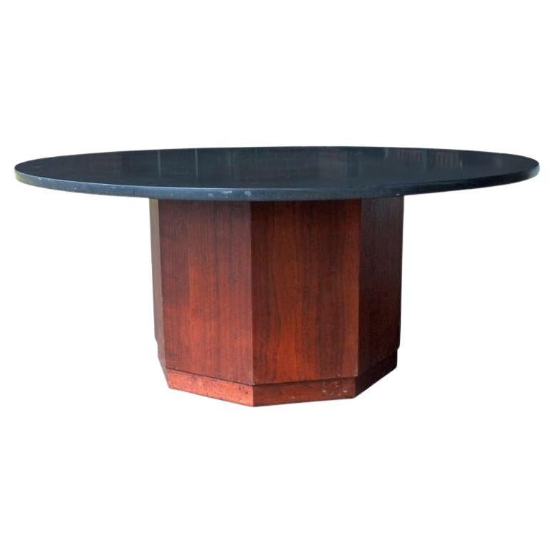 Coffee - Cocktail Table by Fred Kemp In Soapstone and Walnut