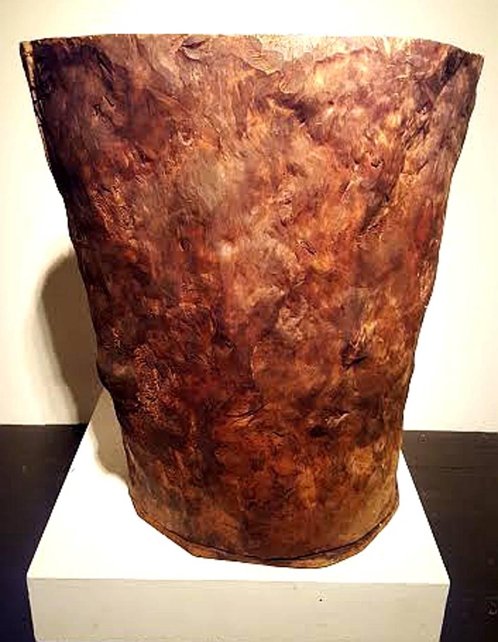 Large 19th Century American Burl Grain Storage Barrrel In Good Condition In New York, NY