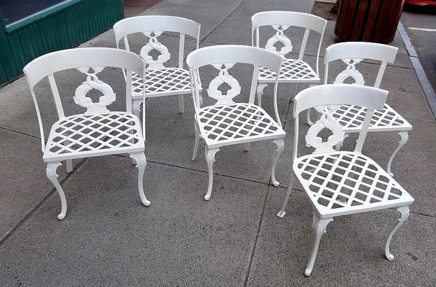 Fantastic Vintage SevenPiece Patio Set by Molla in Cast Aluminum For