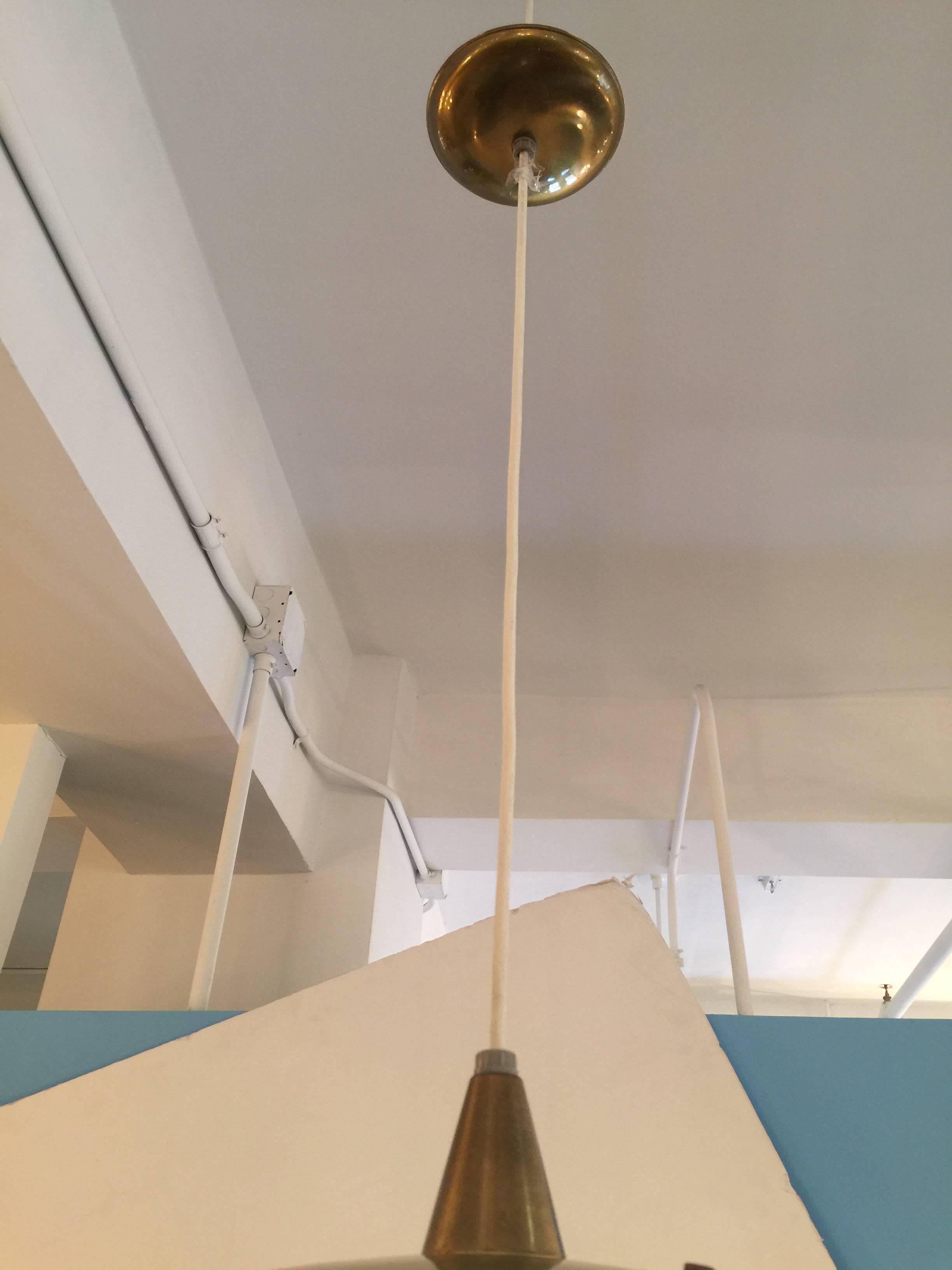 American 1960s Modernist Lightolier Pendant Light