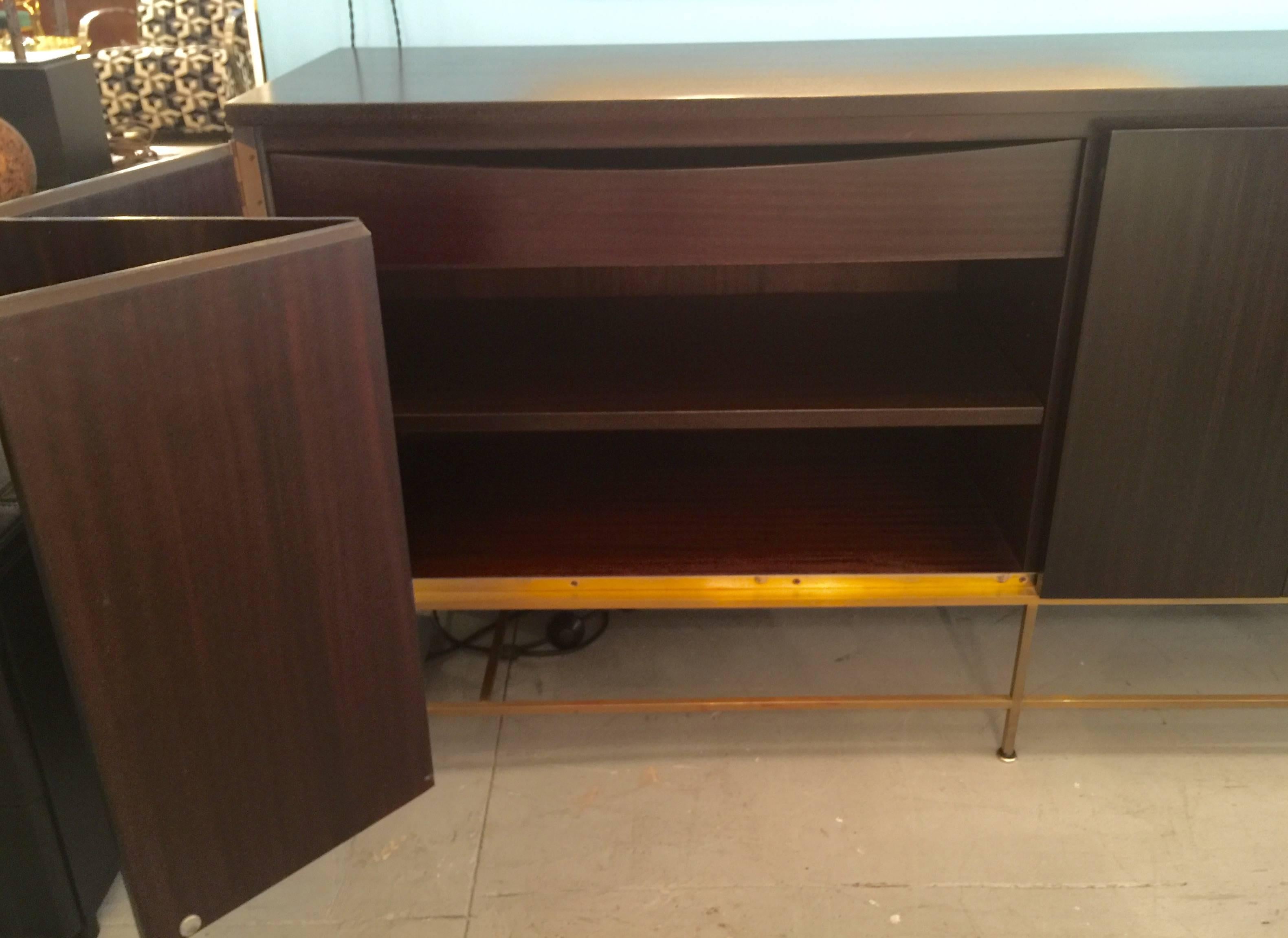 Mid-20th Century Espresso Credenza by Paul McCobb for Calvin Group