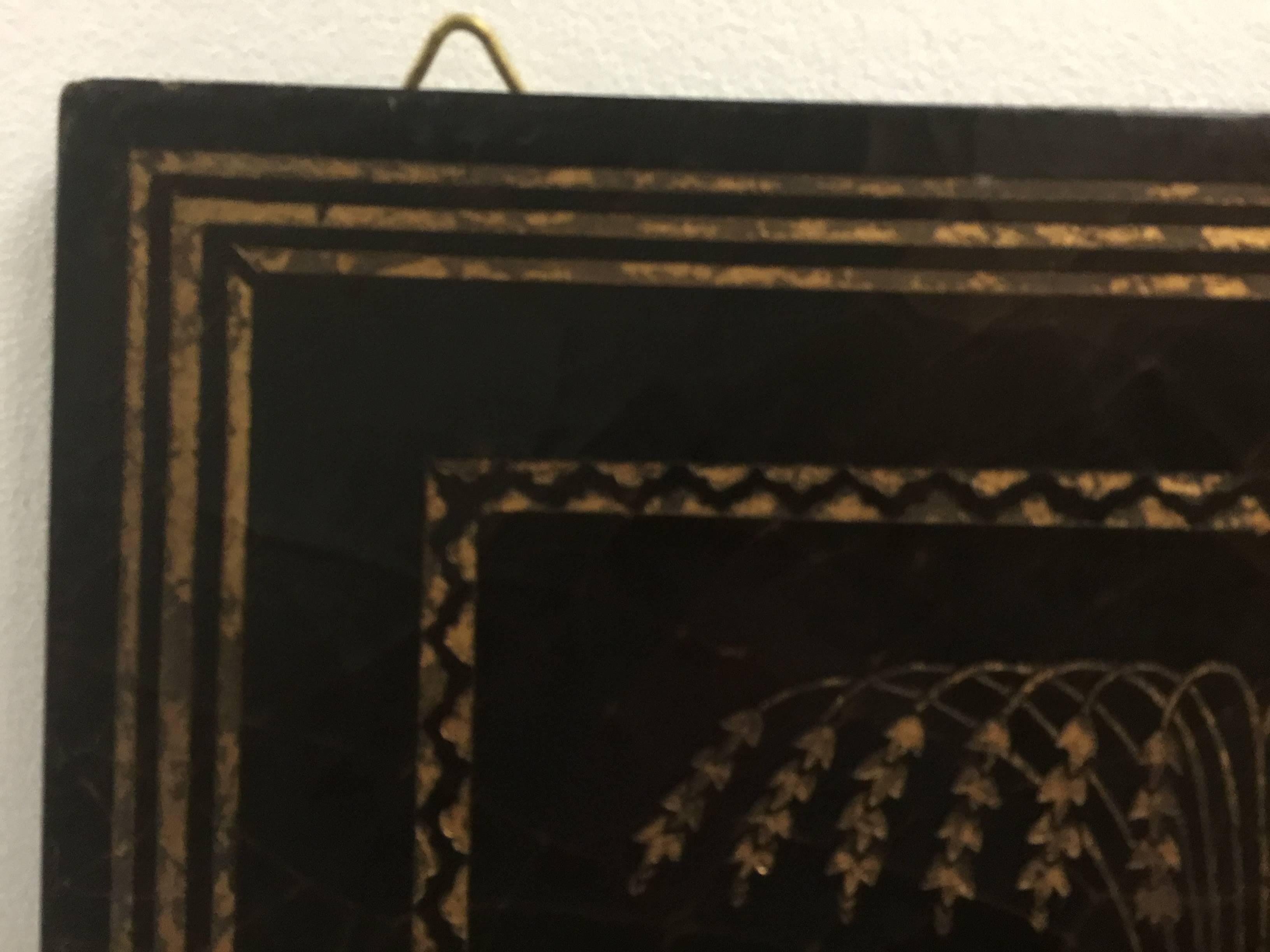 Italian 19th Century Black Lacquer and Gilt Wall Screens, a Pair 2