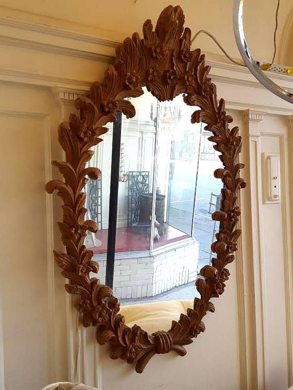 Carved Wood Mirror For Sale at 1stdibs