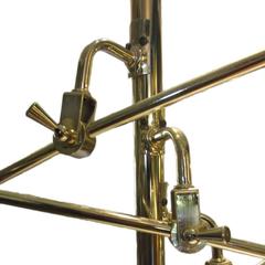 1960s Italian Three-Arm Brass Floor Lamp in the Style of Tempestini