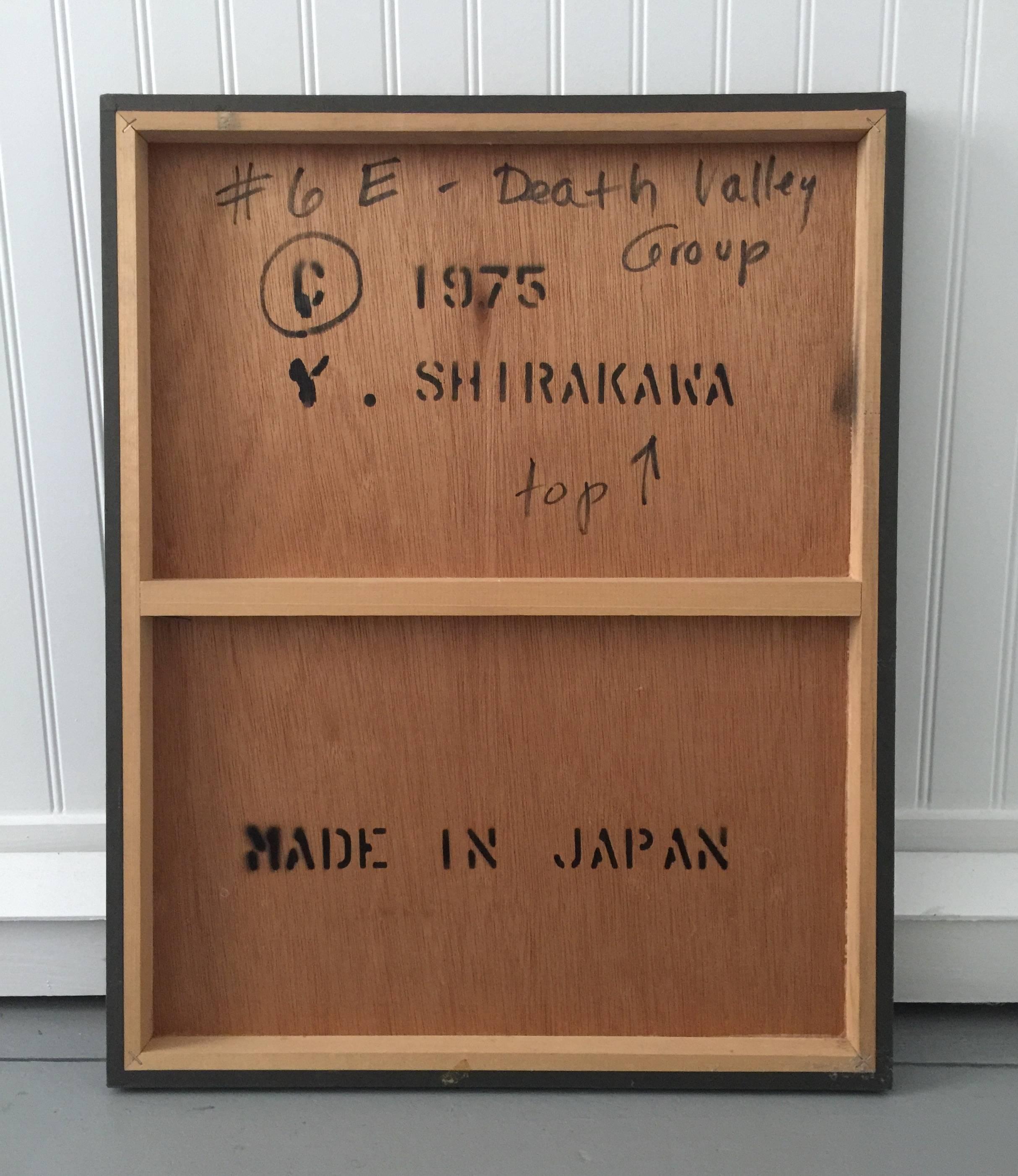 Minimalist YOSHIKAZ SHIRAKAWA Death Valley 1975 Photograph ~ Signed & Mounted For Sale