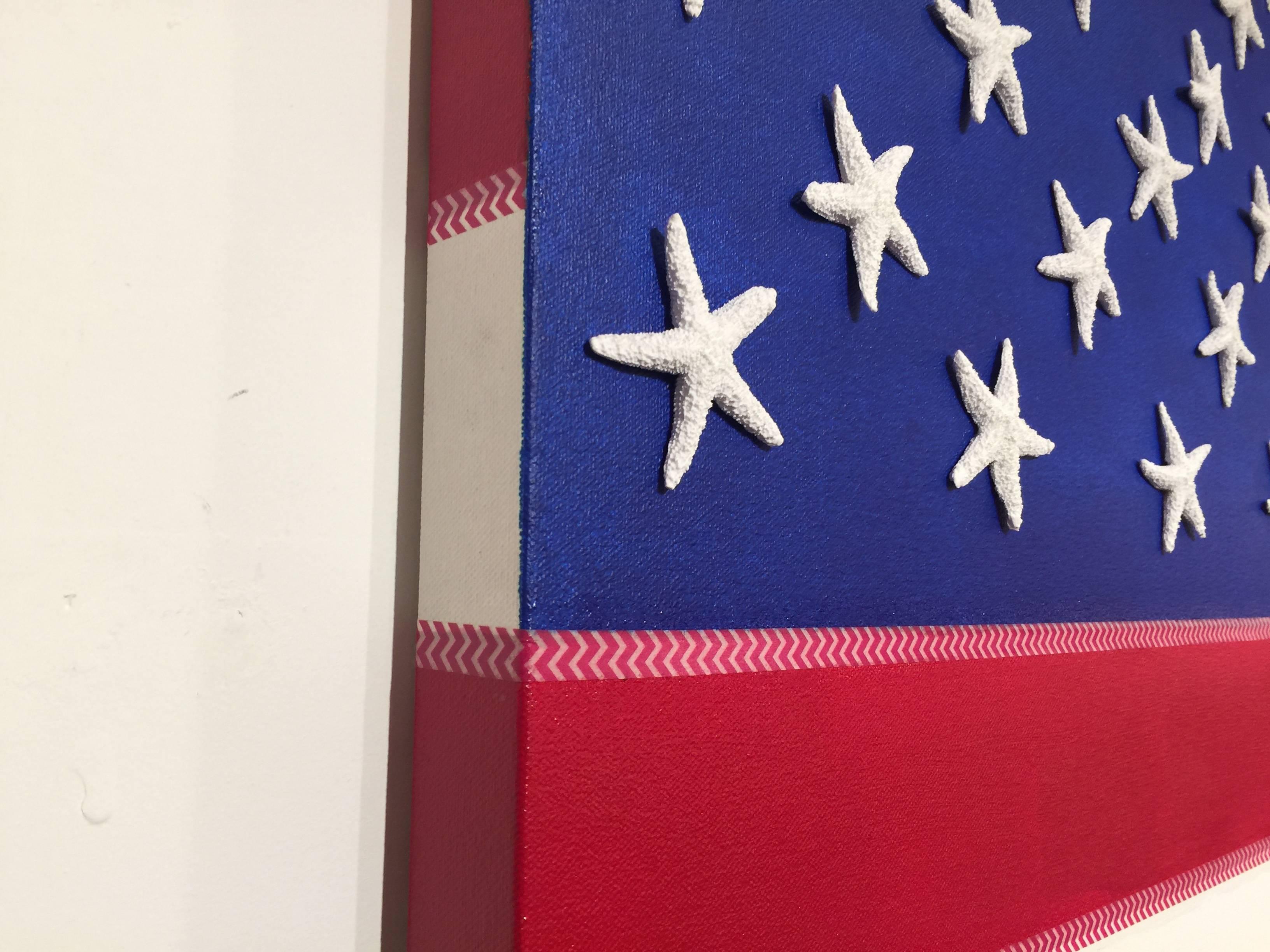 J. WOHNSEIDLER Amerikanische Flagge Nr. 1, 2017 Acryl auf Leinwand im Angebot 1