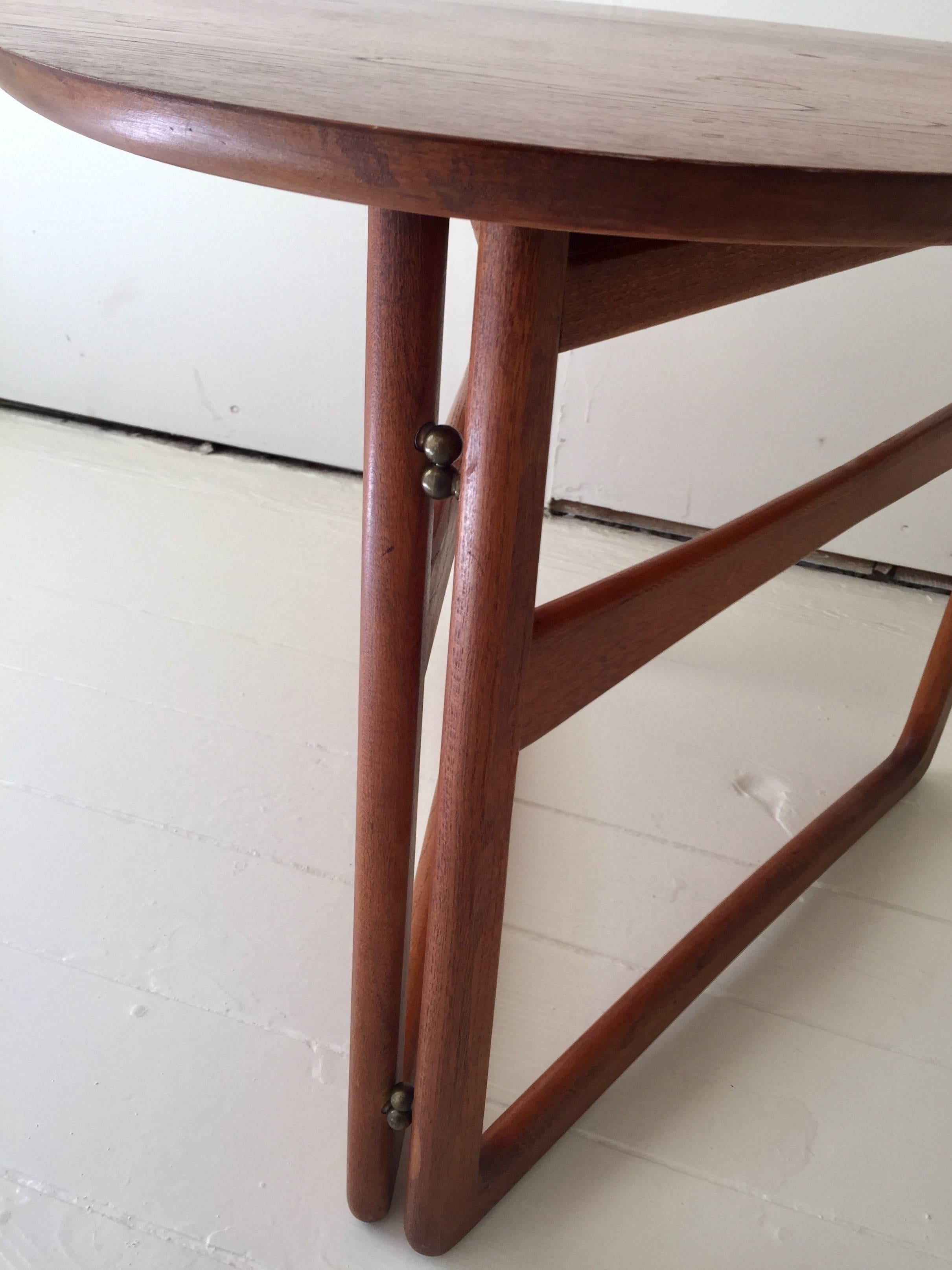Mid-20th Century Peter Hvidt style Midcentury Folding Side Table For Sale