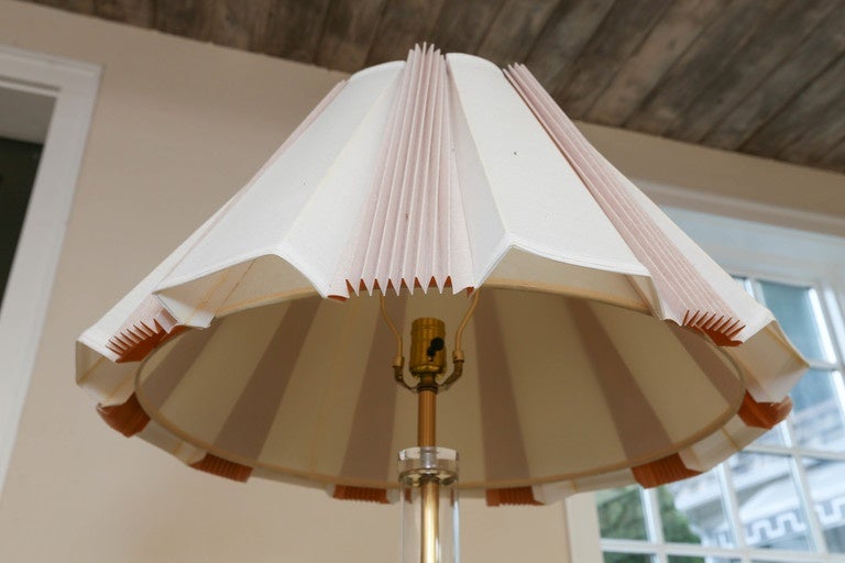 Mid-20th Century Unusual Mid-Century Lucite Floor Lamp with Magazine Rack