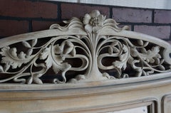 Porte-manteau Art nouveau ancien avec miroir ~ Porte-manteau d'entrée français