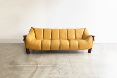 Divano vintage Percival Lafer MP-211 a tre posti in pelle originale, 1960 circa