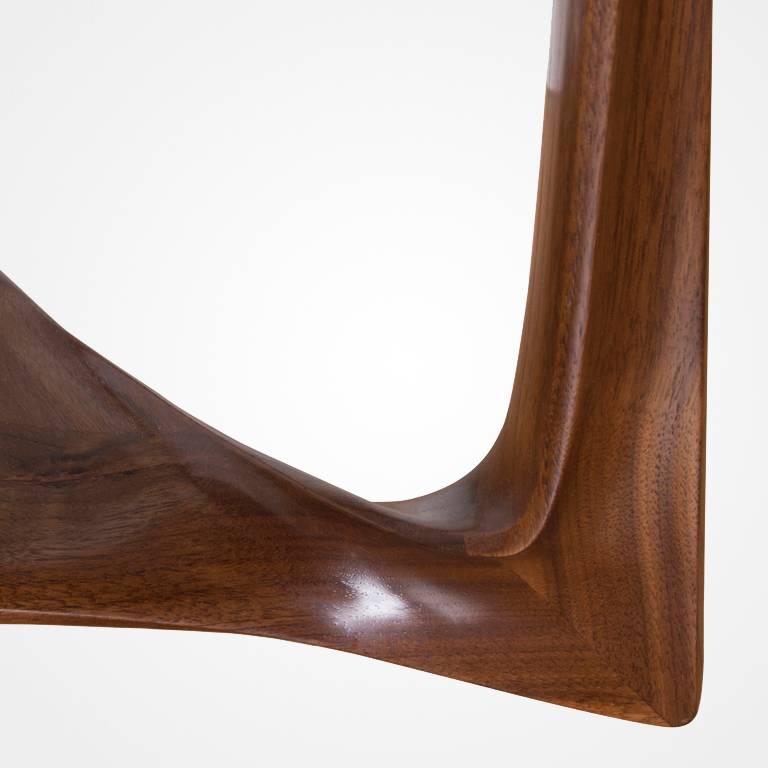 Modern Carved Sculptural Side Table by Vladimir Krasnogorov for Thomas W. Newman