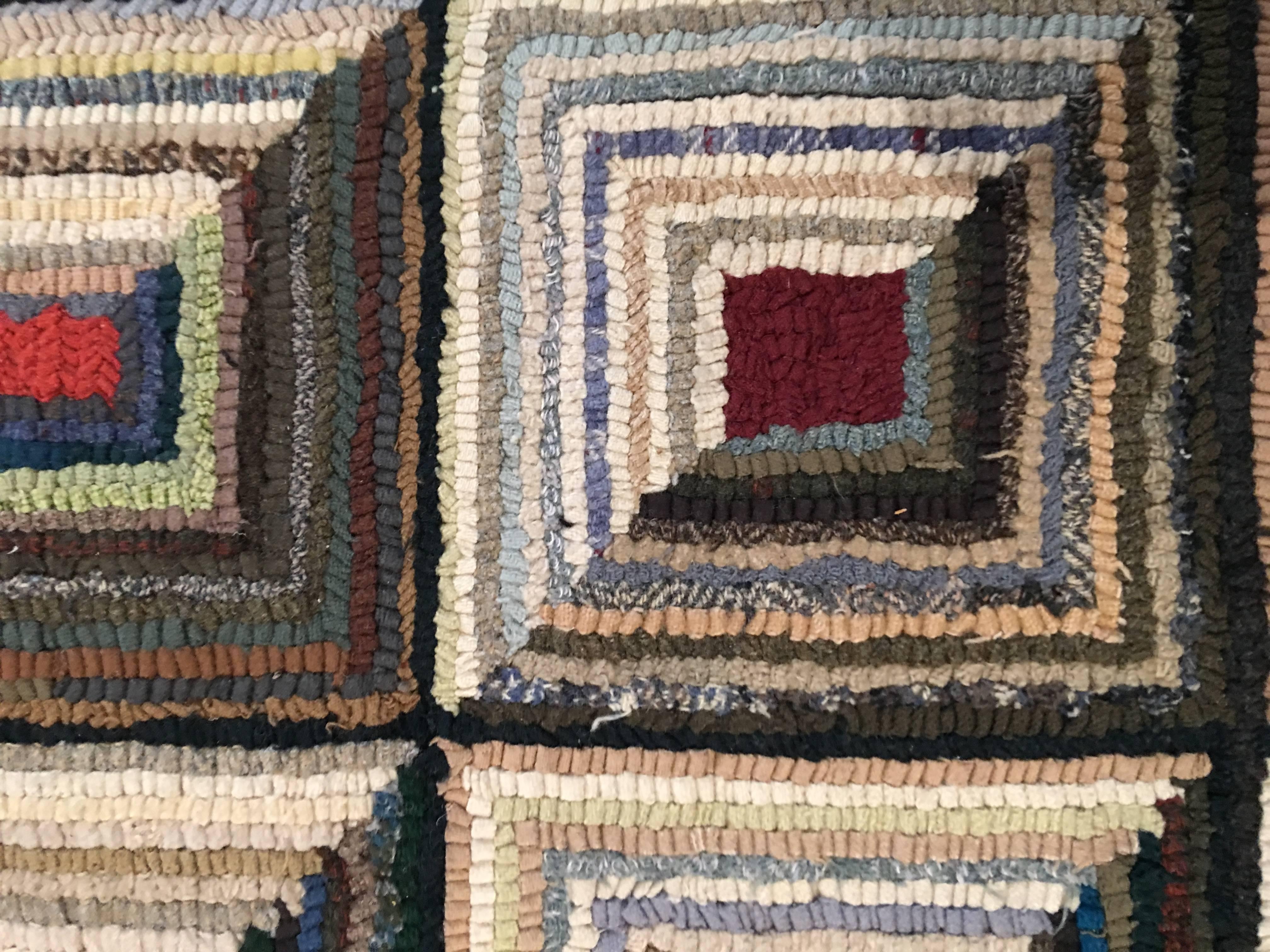 American handmade rug by Stephen T. Anderson. Wool on linen.