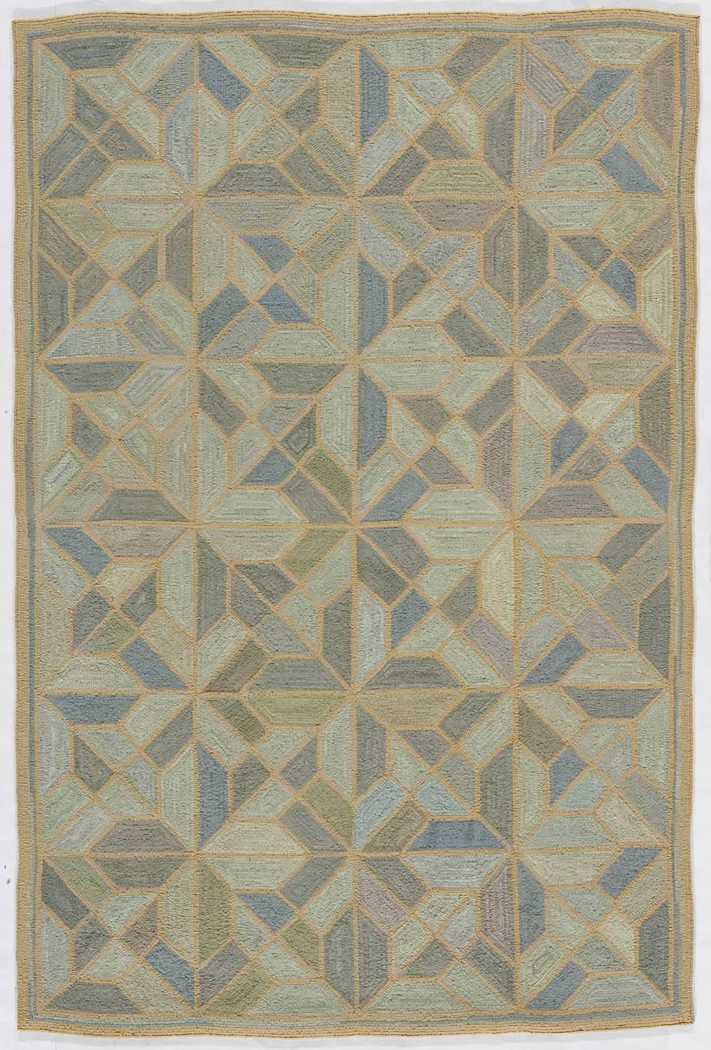 American handmade hooked carpet by Stephen T. Anderson.