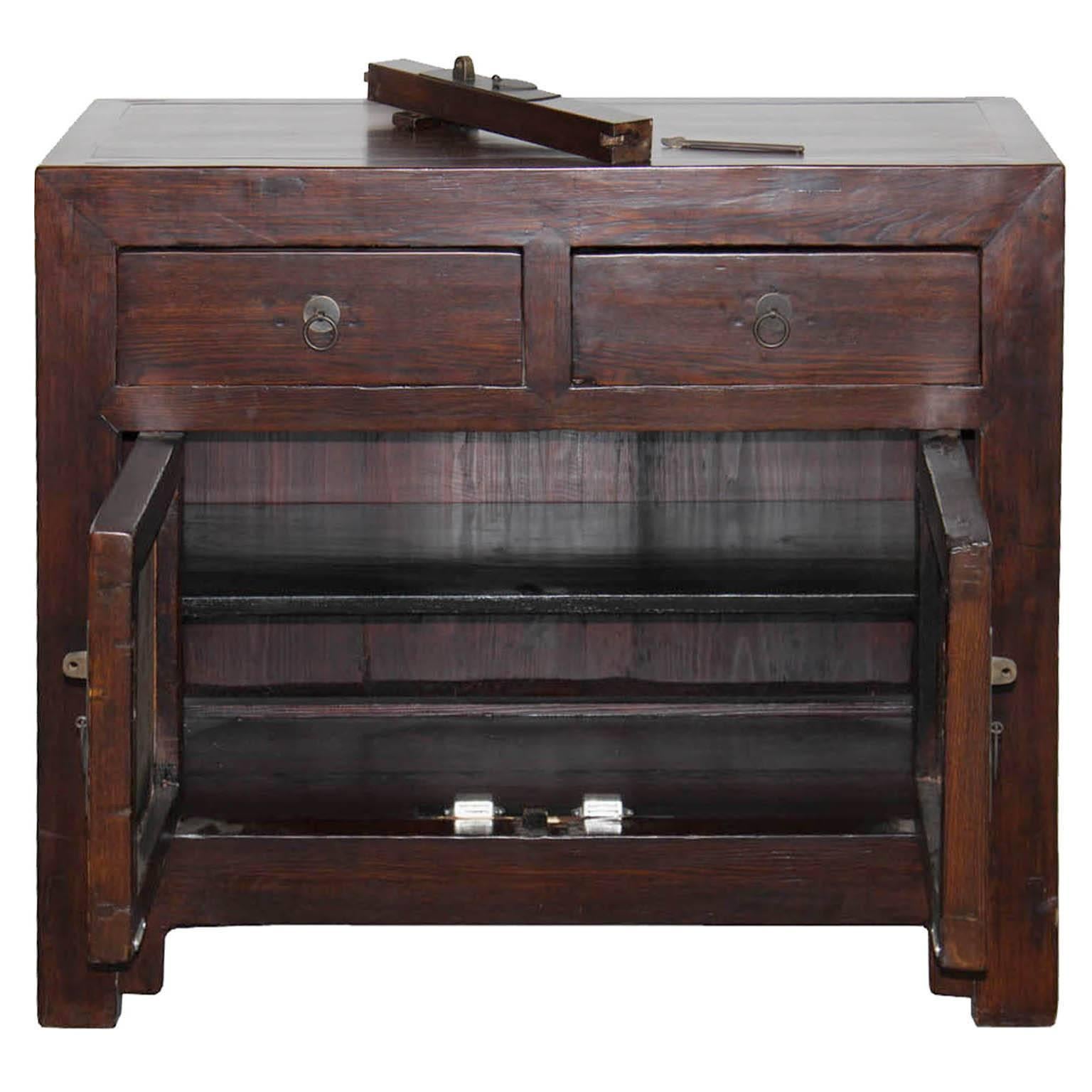 Chinese Two-Door Elm Chest