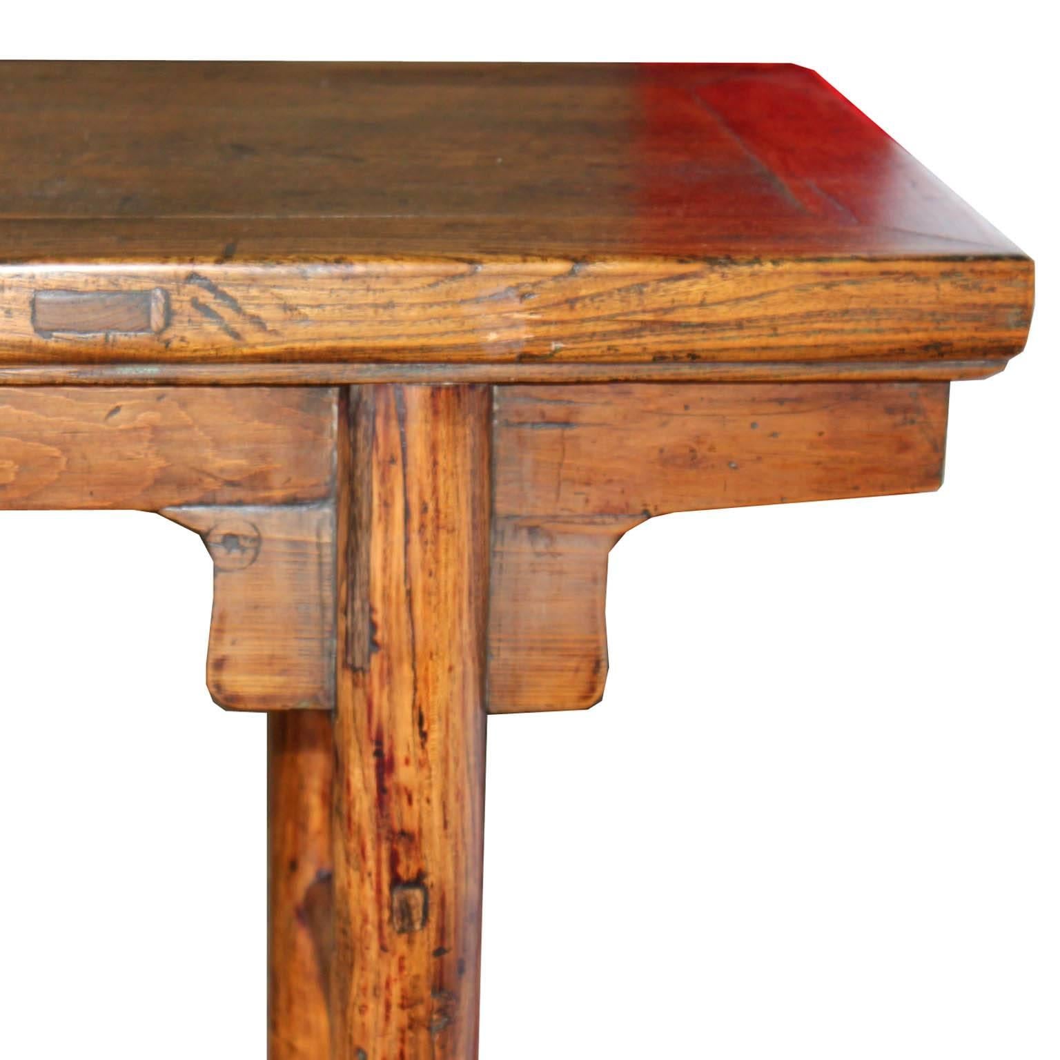 Chinese Elm Console Table, circa 1890s
