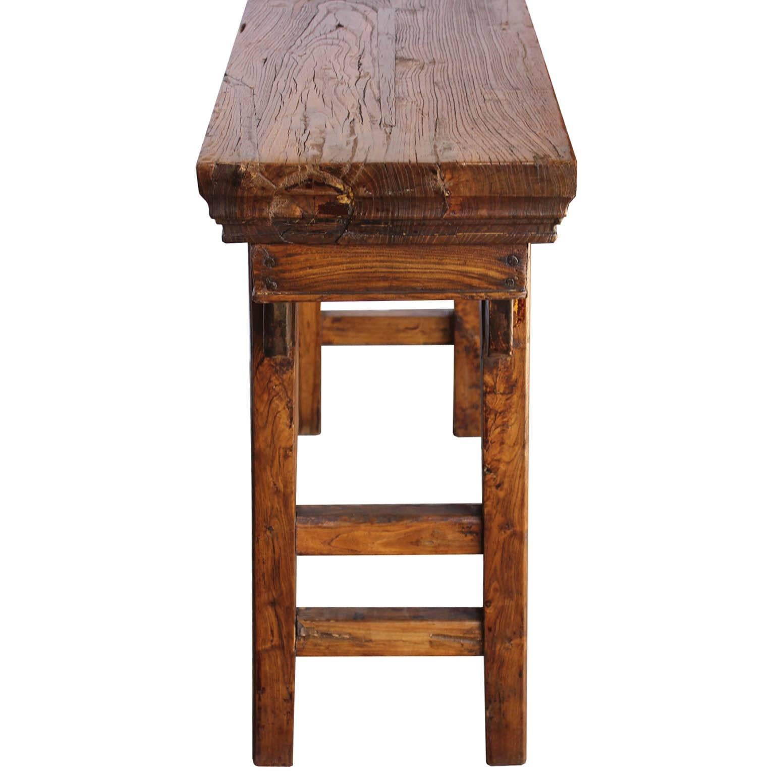 Wood Shanxi Elm Console Table