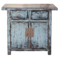 Antique Light Blue Side Chest