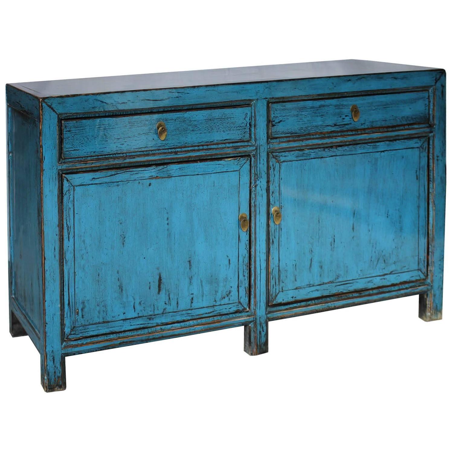 2Drawer Blue Sideboard For Sale at 1stdibs