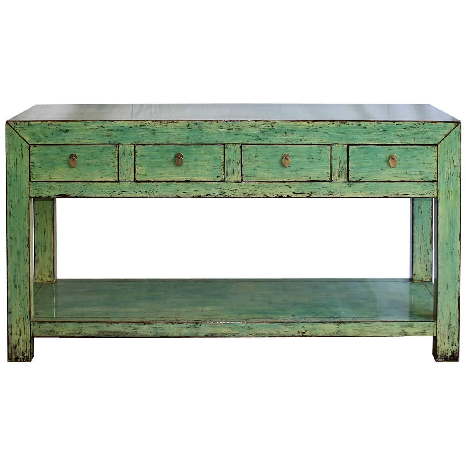 Green Console Table