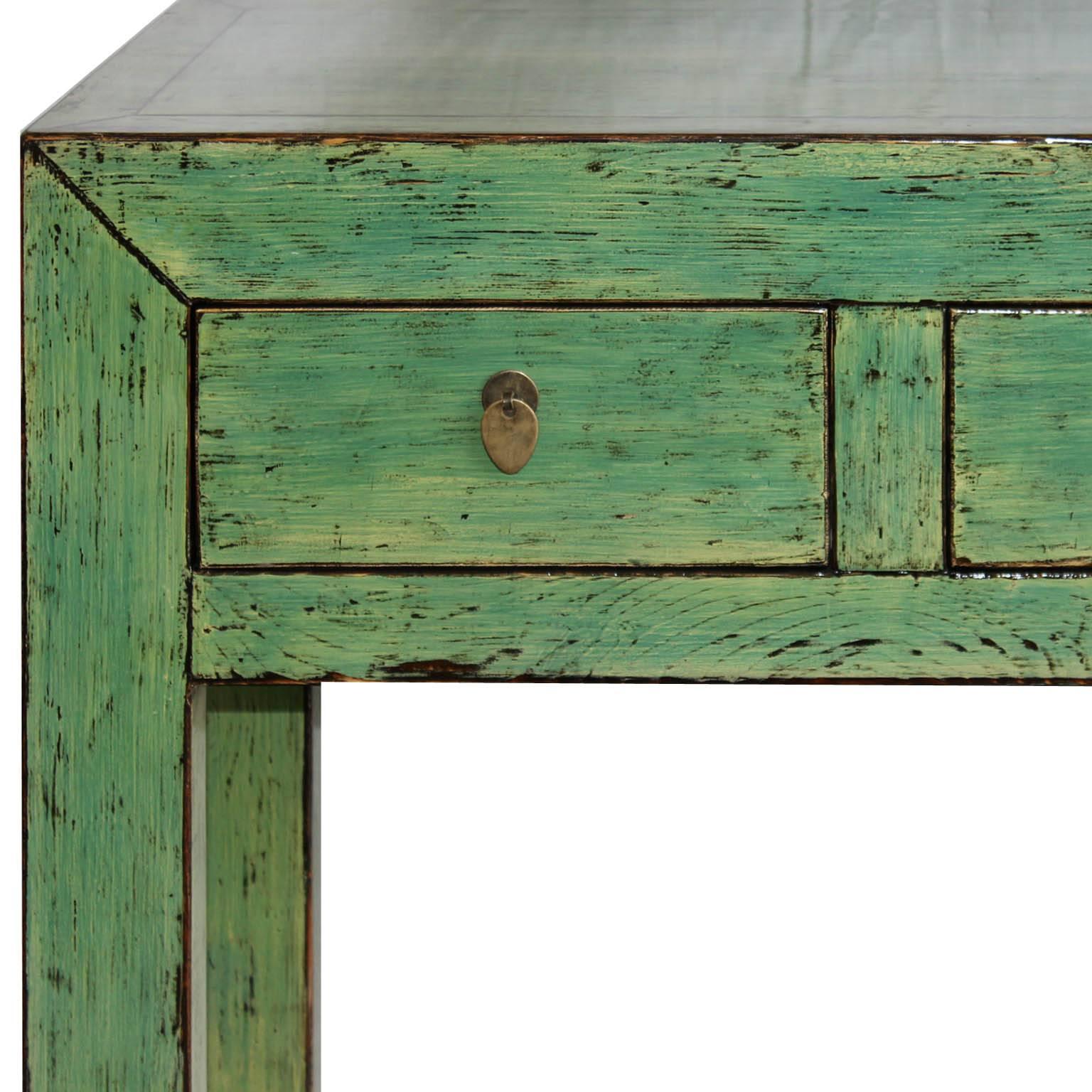 console table green