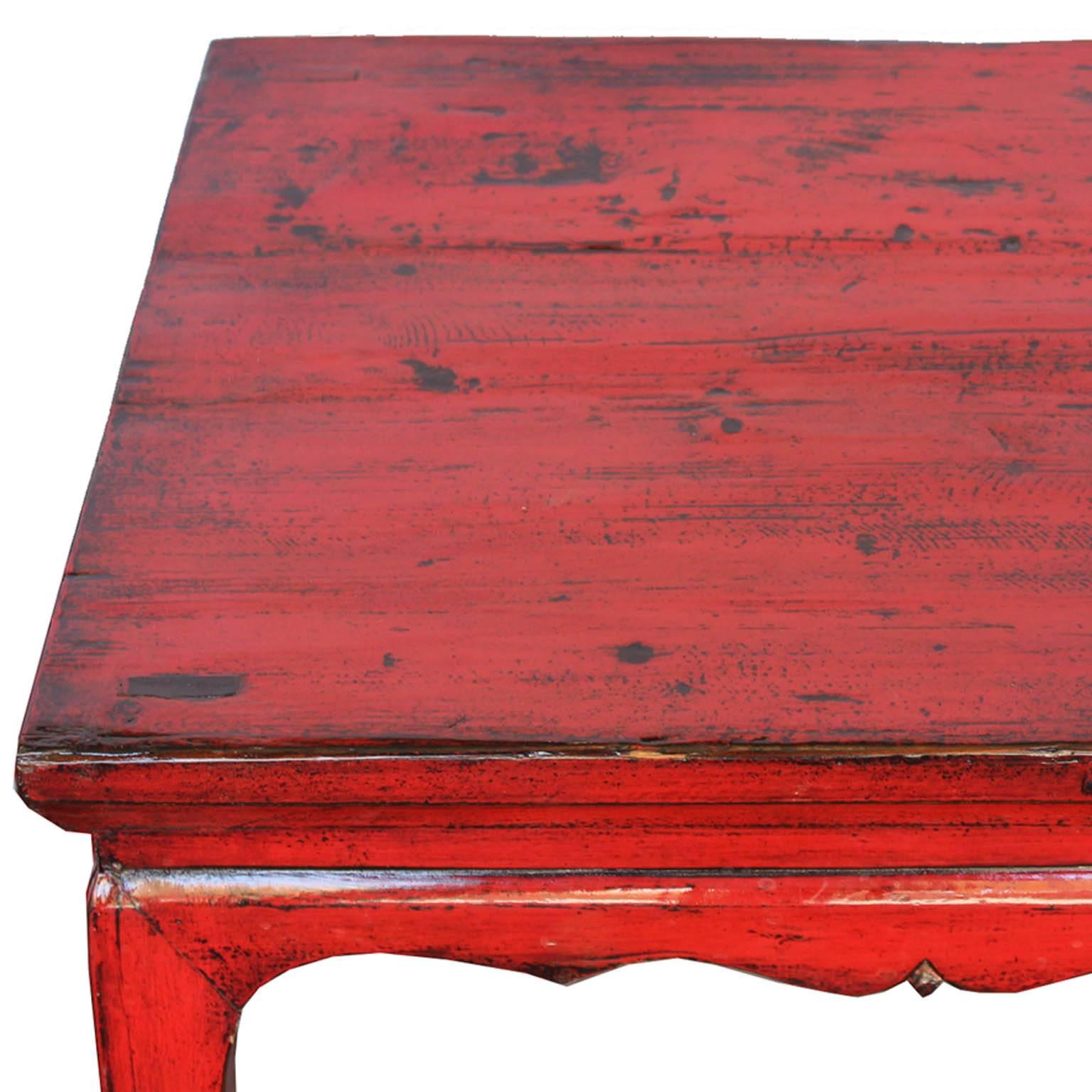 Early 20th Century Red Ming-Style Table