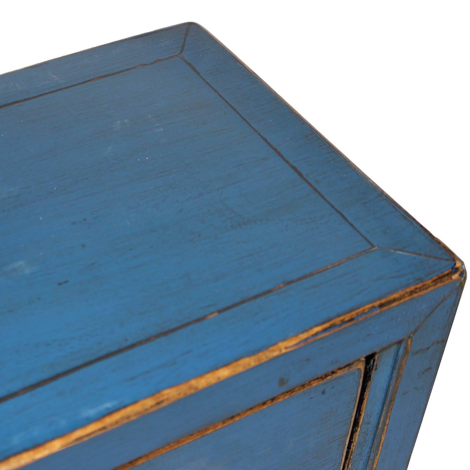 Contemporary Blue Console Table