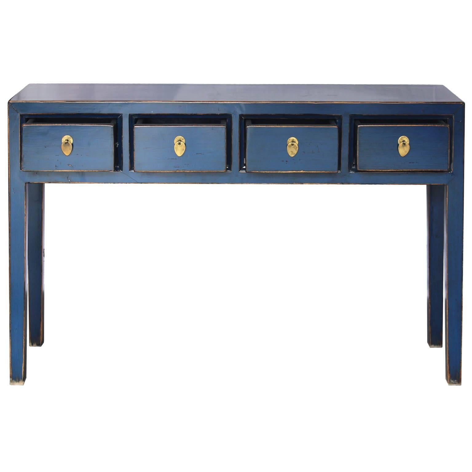 Chinese Blue Console Table