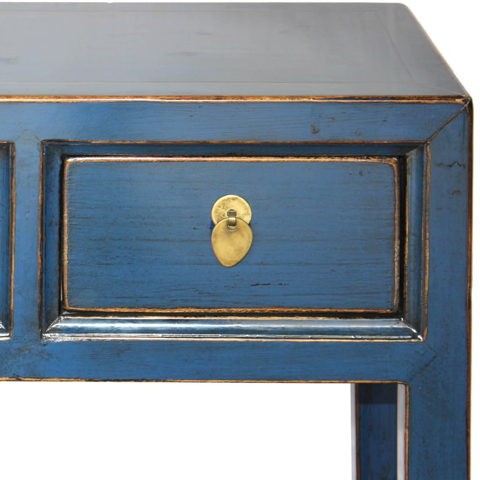 Blue Console Table In Good Condition In San Francisco, CA