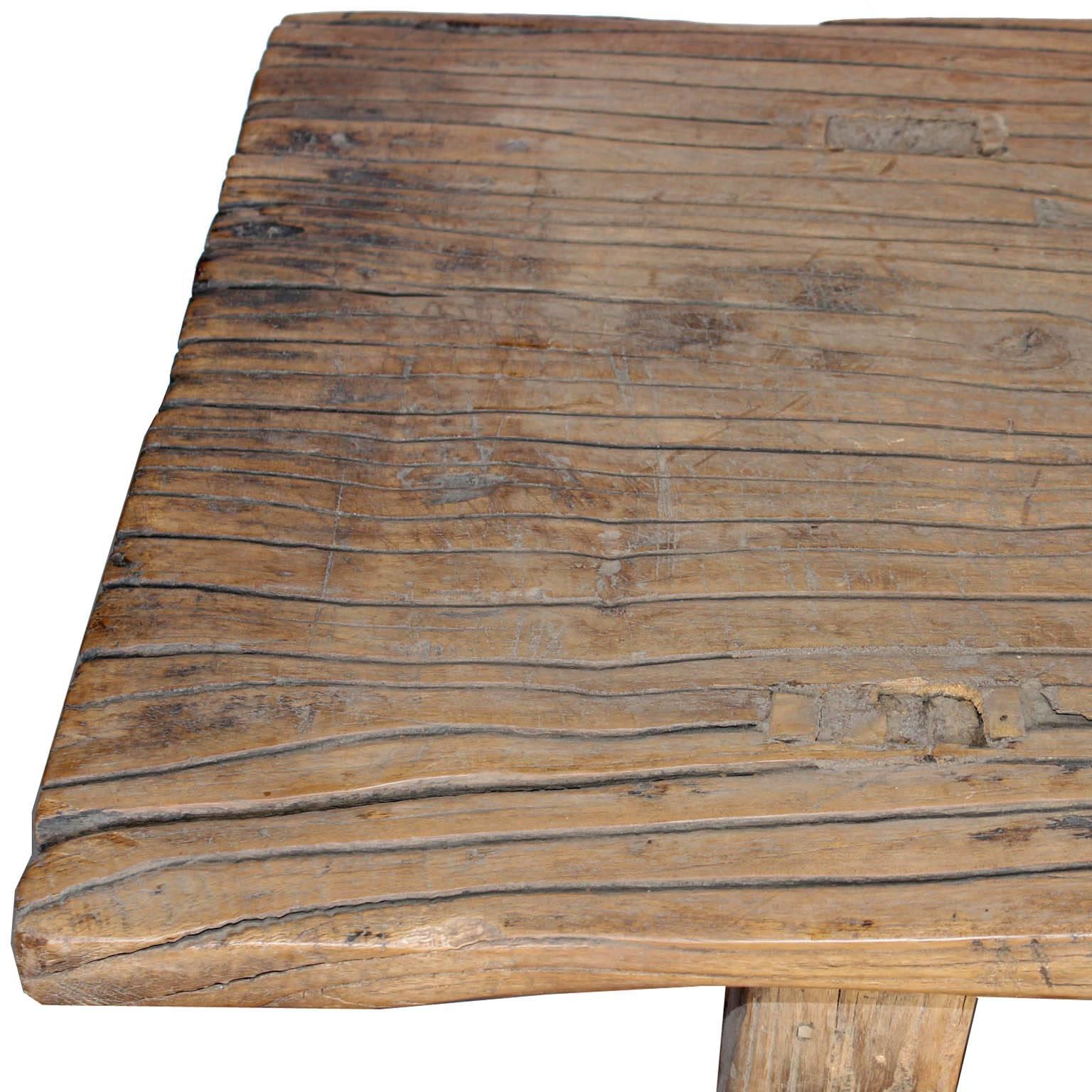 Chinese Rustic Elm Bench